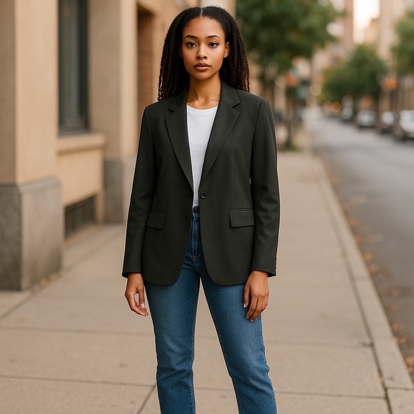 The Drop Black Blazer – Sleek, Structured & Effortlessly Chic | Size XL | NWT - Picture 1 of 6